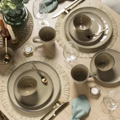 Xenos Serviessets-Serviesset Toscane - beige - 32-delig - 8 persoons
