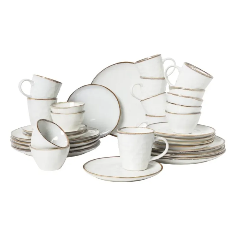 Xenos Serviessets-Serviesset Toscane - wit - 32-delig - 8 persoons