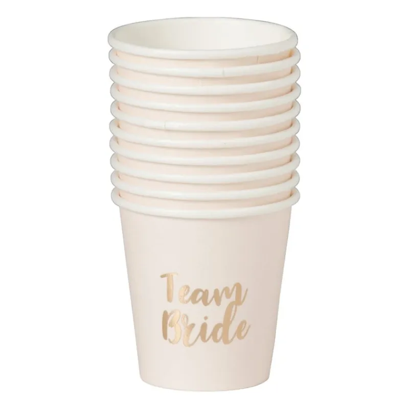 Xenos Bruiloft|Shotglaasjes-Shotglazen Team Bride - set van 10 - ø3.3x5 cm
