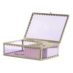 Xenos Sieraden Opbergen-Sieradendoos - paars - 4.7x15x11 cm