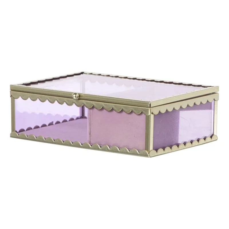 Xenos Sieraden Opbergen-Sieradendoos - paars - 4.7x15x11 cm