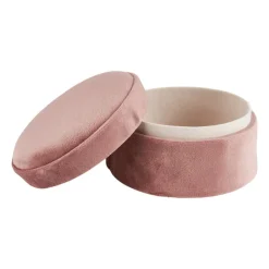 Xenos Sieraden Opbergen-Sieradendoos velvet - diverse varianten - roze