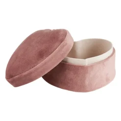 Xenos Sieraden Opbergen-Sieradendoos velvet - diverse varianten - roze