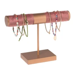 Xenos Sieraden Opbergen-Sieradenrek - roze - 14.5x14.5x7 cm