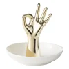 Xenos Sieraden Opbergen-Sieradenschaaltje hand - ⌀10x10.5 cm