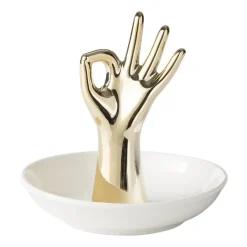 Xenos Sieraden Opbergen-Sieradenschaaltje hand - ⌀10x10.5 cm