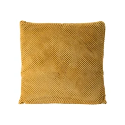 Xenos Kussens-Sierkussen blokje - okergeel - 45x45 cm