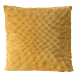 Xenos Kussens-Sierkussen blokje - okergeel - 60x60 cm