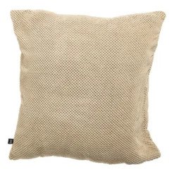 Xenos Kussens-Sierkussen met blokjes - beige - 60x60 cm