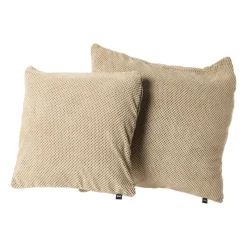 Xenos Kussens-Sierkussen met blokjes - beige - 60x60 cm