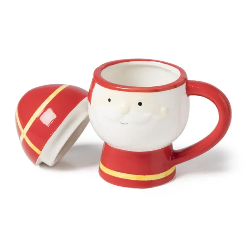 Xenos Mokken-Sinterklaas mok - rood/geel/wit - 300 ml