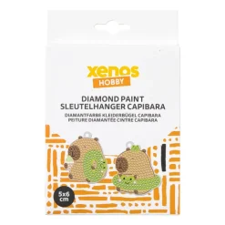 Xenos Diamond Paintings-Sleutelhanger capibara - diamond painting - diverse varianten