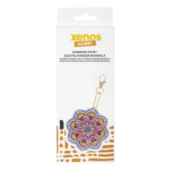 Xenos Diamond Paintings-Sleutelhanger mandala DIY - multikleur