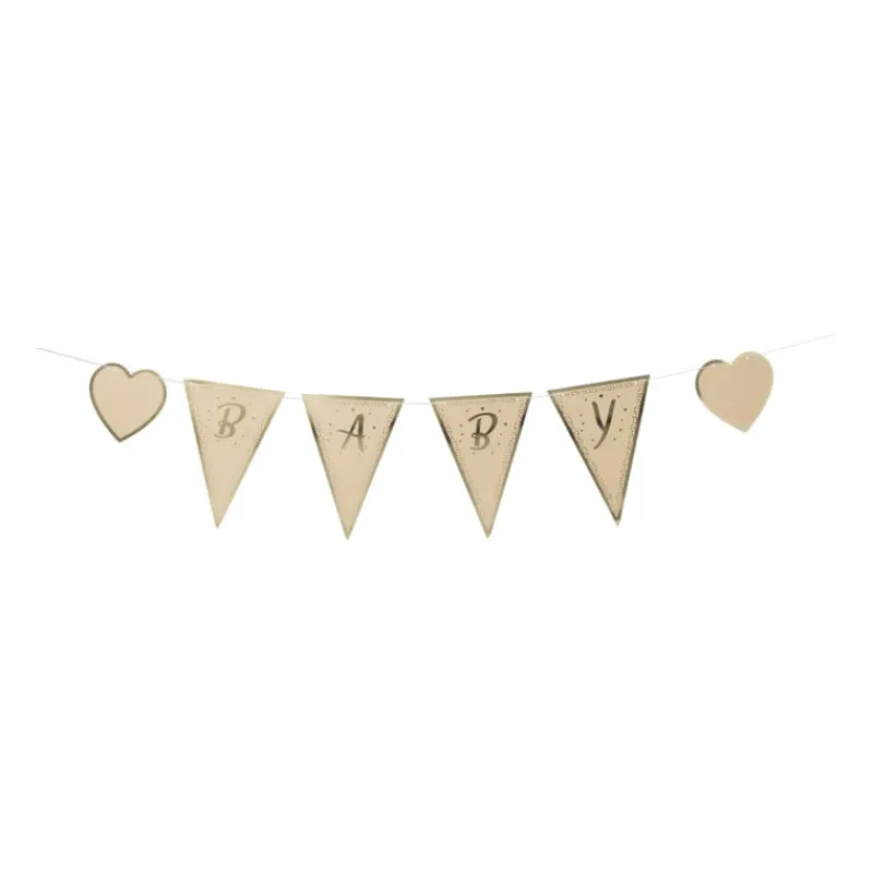 Xenos Babyshower-Slinger baby - bruin/goud - 2x200 cm
