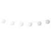 Xenos Lampionnen|Solar Verlichting-Slinger met 9 solar barok lampionnen - wit - 440 cm