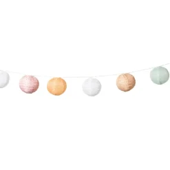 Xenos Solar Verlichting-Slinger met 9 solar barok lampionnen - multikleur - 440 cm