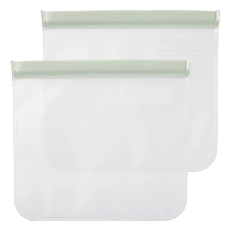 Xenos Bewaardozen-Snack bags - diverse kleuren - set van 2