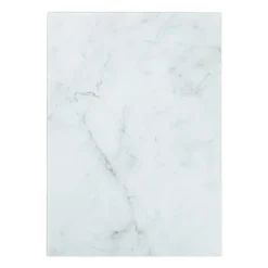 Xenos Snijplanken-Snijplank marmeren look - wit - 30x42x0.04 cm