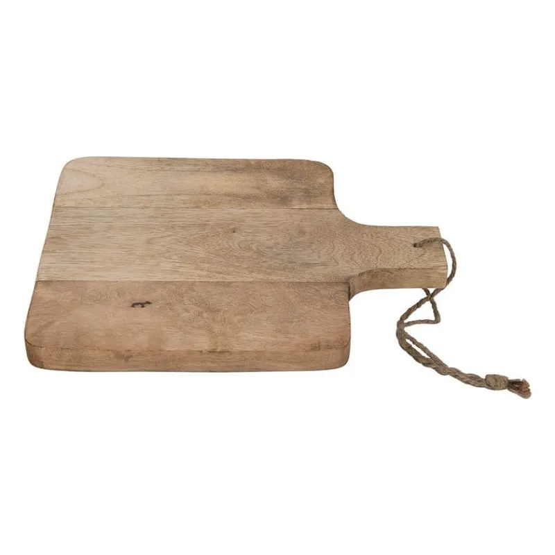 Xenos Borrelplanken-Snijplankje van mangohout - vierkant - 18x25 cm