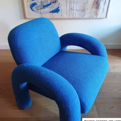 Xenos Fauteuils-Sofa Marilyn - blauw - 74x88x79 cm