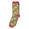 Xenos Huissokken|Kerstcadeaus-Sokken avocado - maat 42-46 - groen