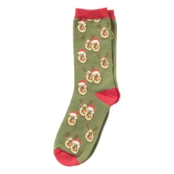 Xenos Huissokken|Kerstcadeaus-Sokken avocado - maat 42-46 - groen
