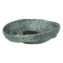Xenos Lampionnen|Solar Verlichting-Solar barok lampion - groen - ø28x25 cm