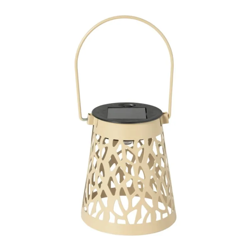 Xenos Solar Verlichting-Solar hanglampje - beige - ø9x10 cm