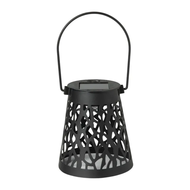 Xenos Solar Verlichting-Solar hanglampje - zwart - ø9x10 cm