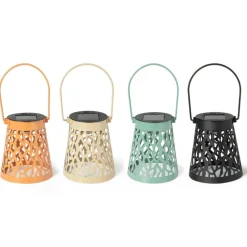 Xenos Solar Verlichting-Solar hanglampje - zwart - ø9x10 cm
