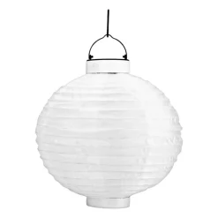 Xenos Lampionnen|Bruiloft-Solar tuinlampion - wit - ø25 cm