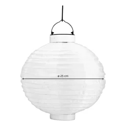 Xenos Lampionnen|Bruiloft-Solar tuinlampion - wit - ø25 cm