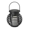 Xenos Lampionnen|Bruiloft-Solar tuinlantaarn - zwart - ⌀10x11 cm