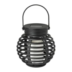 Xenos Lampionnen|Bruiloft-Solar tuinlantaarn - zwart - ⌀10x11 cm