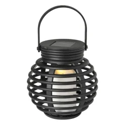 Xenos Solar Verlichting-Solar tuinlantaarn - zwart - 15x15 cm