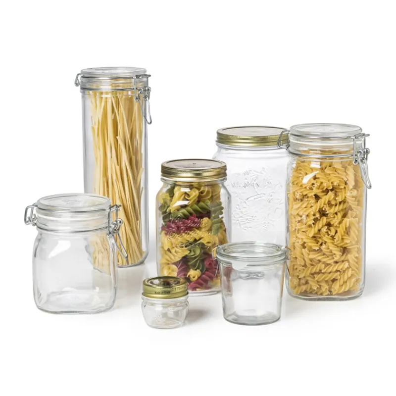 Xenos Voorraadpotten-Spaghetti voorraadpot met klemdeksel - 1.36 liter
