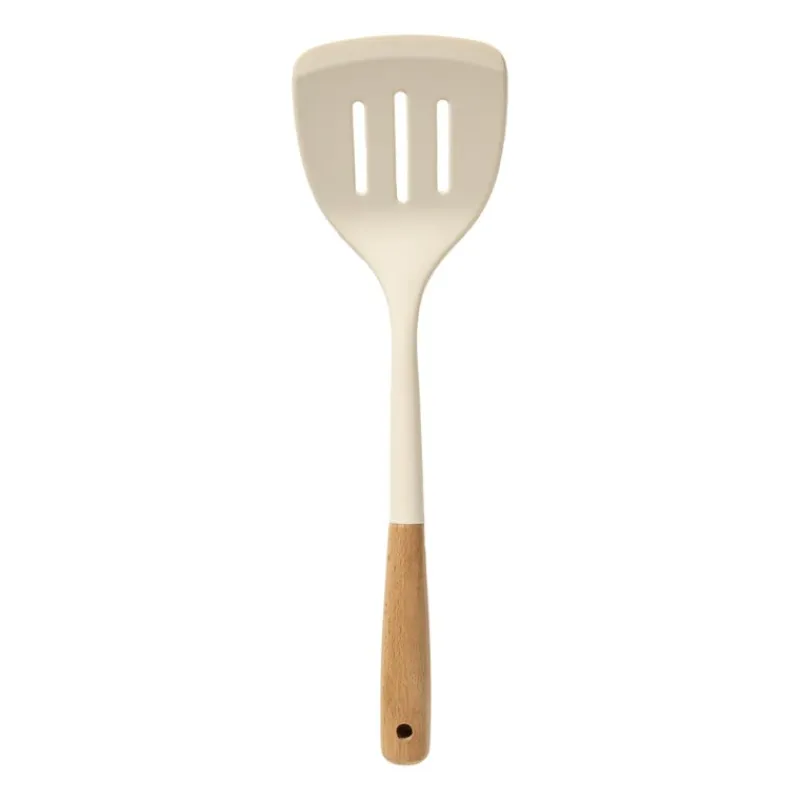 Xenos Keukengerei-Spatel met gleuf - wit - 34 cm