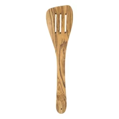 Xenos Keukengerei-Spatel met gleuven olijfhout - bruin - 30 cm