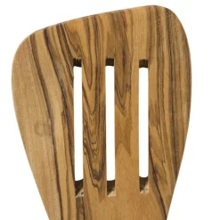 Xenos Keukengerei-Spatel met gleuven olijfhout - bruin - 30 cm