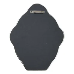 Xenos Sieraden Opbergen-Spiegel golf - zilverkleurig - 25x30 cm