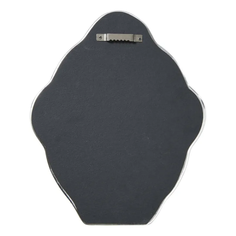 Xenos Sieraden Opbergen-Spiegel golf - zilverkleurig - 25x30 cm