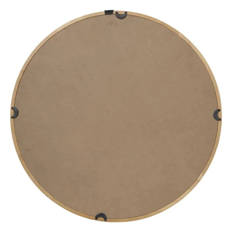 Xenos Wandspiegels-Spiegel Lindt - rond - bruin - ø60 cm