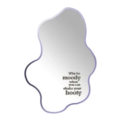Happy at home by Sanny Wandspiegels-Spiegel met LED shake your booty - paars - 60x40 cm -