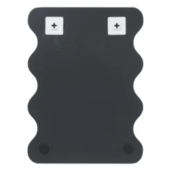 Xenos Wandspiegels-Spiegel organisch met golfrand - zilverkleurig - 50x37 cm