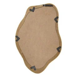 Xenos Wandspiegels-Spiegel rotan organisch - bruin - 32x49 cm