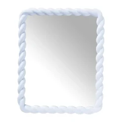Xenos Wandspiegels-Spiegel twist - blauw - 53x43 cm