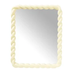 Xenos Wandspiegels-Spiegel twist - geel - 53x43 cm