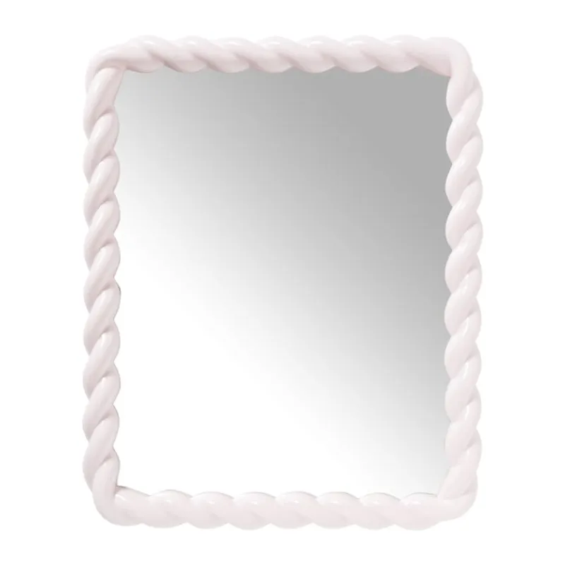 Xenos Wandspiegels-Spiegel twist - roze - 53x43 cm