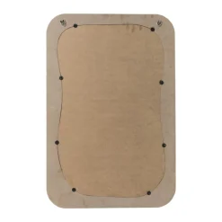 Xenos Kerstcadeaus|Wandspiegels-Spiegel wave - wit - 60x40 cm