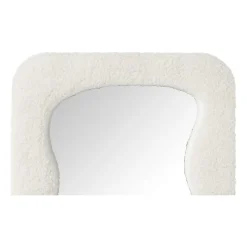 Xenos Wandspiegels-Spiegel wave teddy - wit - 60x37 cm